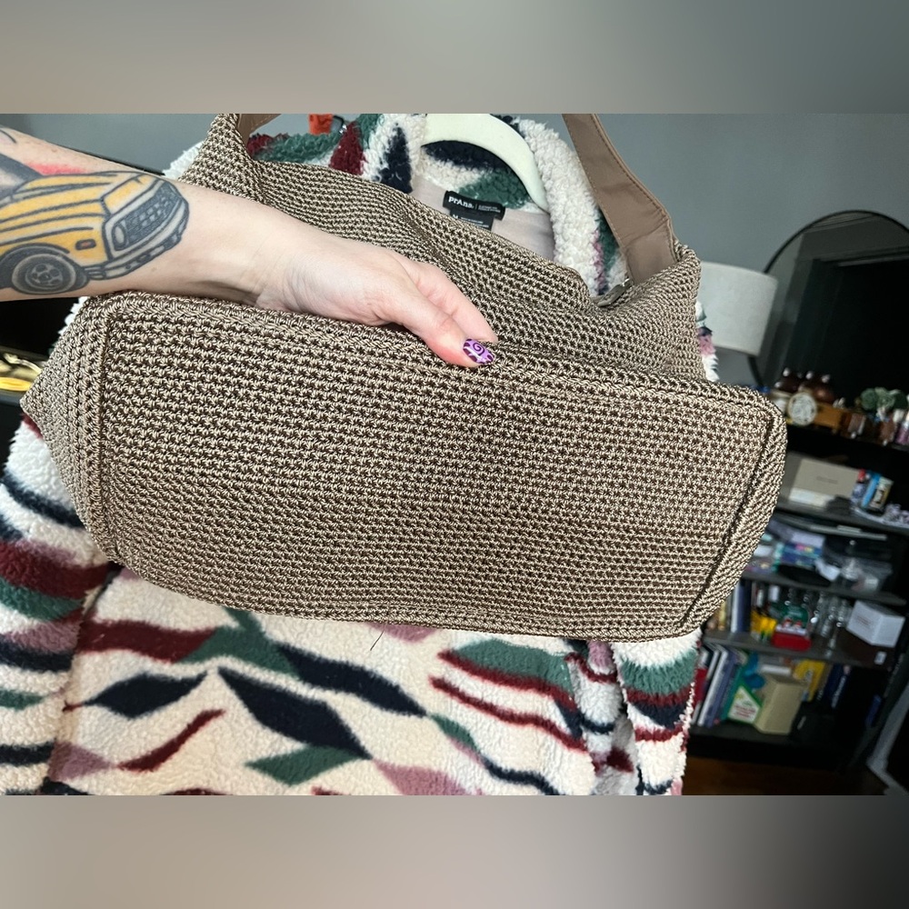 The Sak Crochet Tan Woven Shoulder Bag - Picture 7 of 12